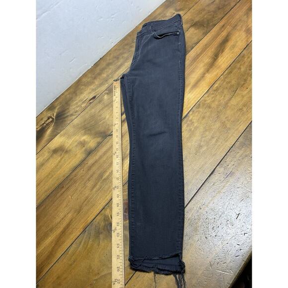 Mother Women's Stunner Zip Ankle Step Fray Not Guilty Black Jeans, Size 28 - Picture 13 of 13